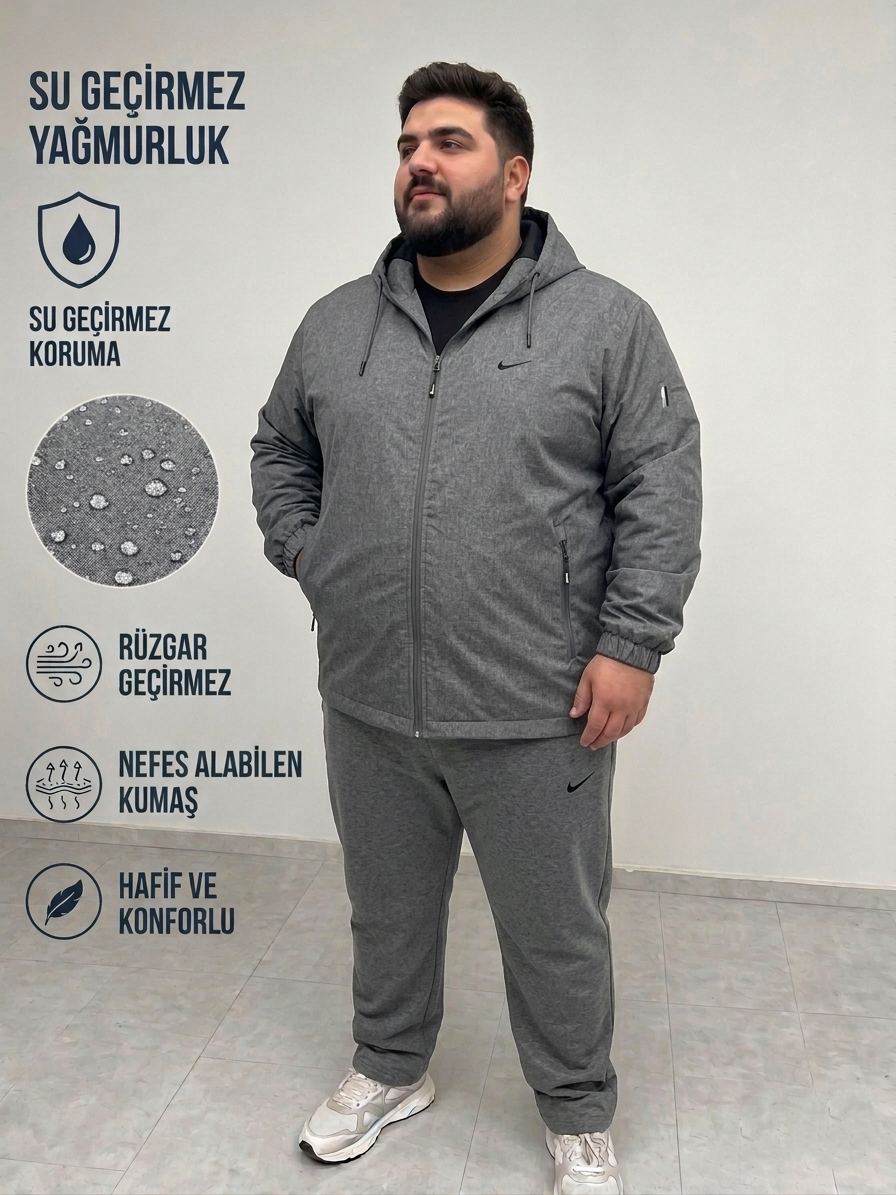 Erkek Su Geçirmez Yağmurluk - Rüzgar Geçirmez Hafif Outdoor Yağmur Korumalı