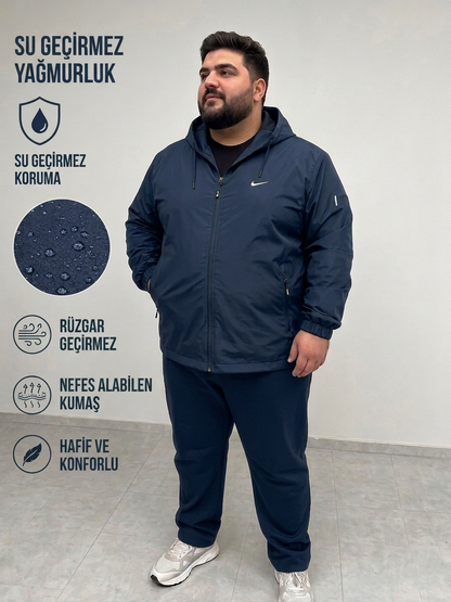 Erkek Su Geçirmez Yağmurluk - Rüzgar Geçirmez Hafif Outdoor Yağmur Korumalı