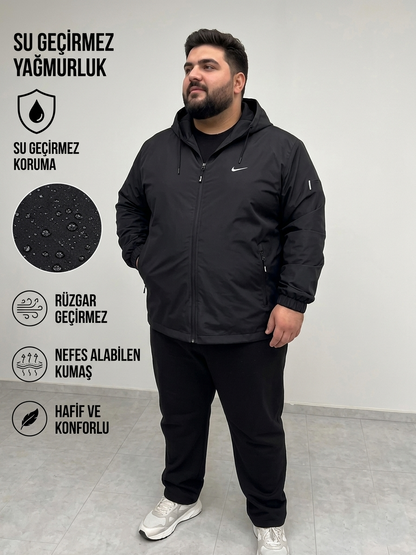 Erkek Su Geçirmez Yağmurluk - Rüzgar Geçirmez Hafif Outdoor Yağmur Korumalı