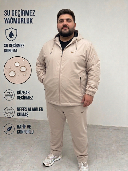 Erkek Su Geçirmez Yağmurluk - Rüzgar Geçirmez Hafif Outdoor Yağmur Korumalı