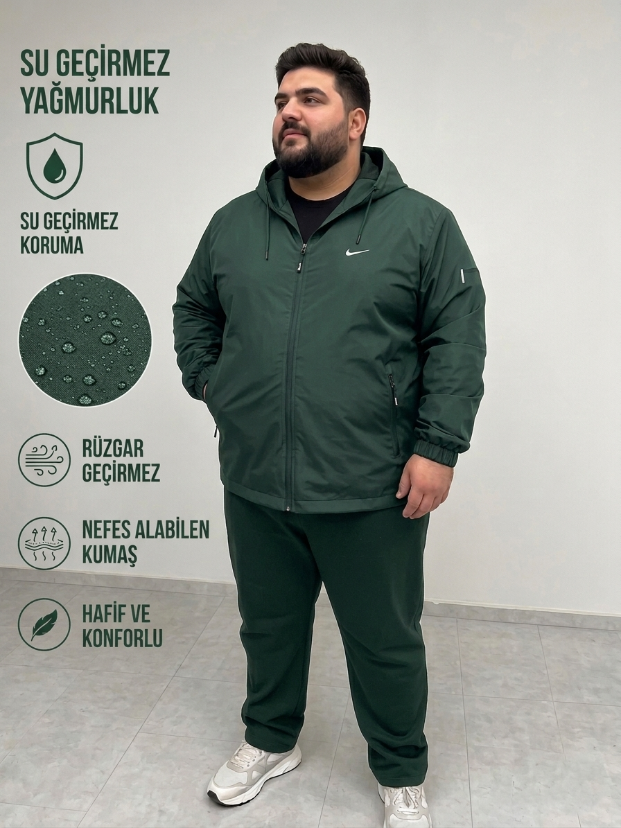 Erkek Su Geçirmez Yağmurluk - Rüzgar Geçirmez Hafif Outdoor Yağmur Korumalı