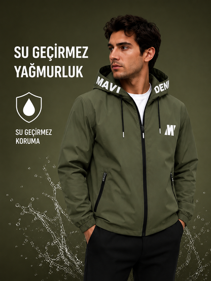 Erkek Su Geçirmez Yağmurluk - Rüzgar Geçirmez Hafif Outdoor Yağmur Korumalı