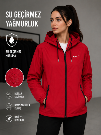 Kadın Su Geçirmez Yağmurluk - Rüzgar Geçirmez Hafif Outdoor Yağmur Korumalı